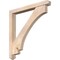 Ekena Millwork Imperial Arts and Crafts Smooth Bracket w/ Offset Brace, Douglas Fir, 5 1/2"W x 46"D x 46"H BKT0604X46X46IMP03SDF - alternate 1
